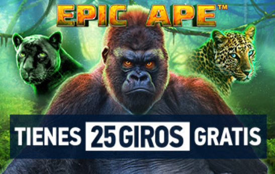 Giros gratis con Sportium a la tragaperras Epic Ape