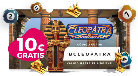 10€ gratis para el vídeo bingo Cleopatra
