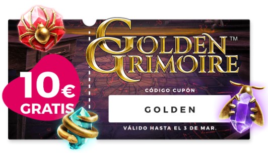 Golden Grimoire, 10€ gratis en casino gran madrid